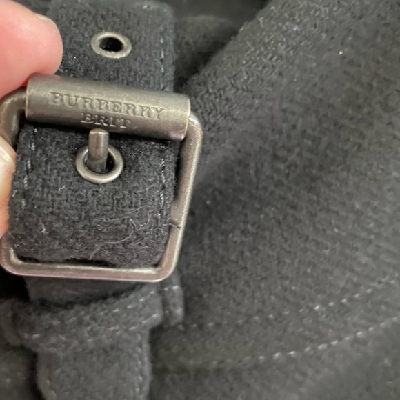 VINTAGE BURBERRY BRIT Banaptes Double Breasted Women's Wool Trench Coat Size 12 - Picture 5 of 16